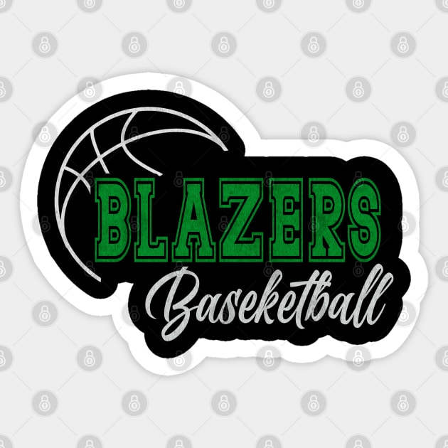 Classic Name Blazers Vintage Styles Green Basketball Sticker by Irwin Bradtke